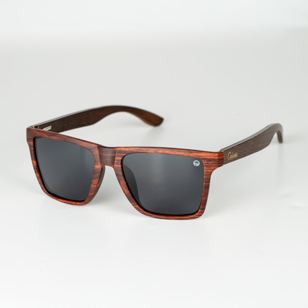 Tortuga - Polarised Wooden Sunglasses (Grey Lens)