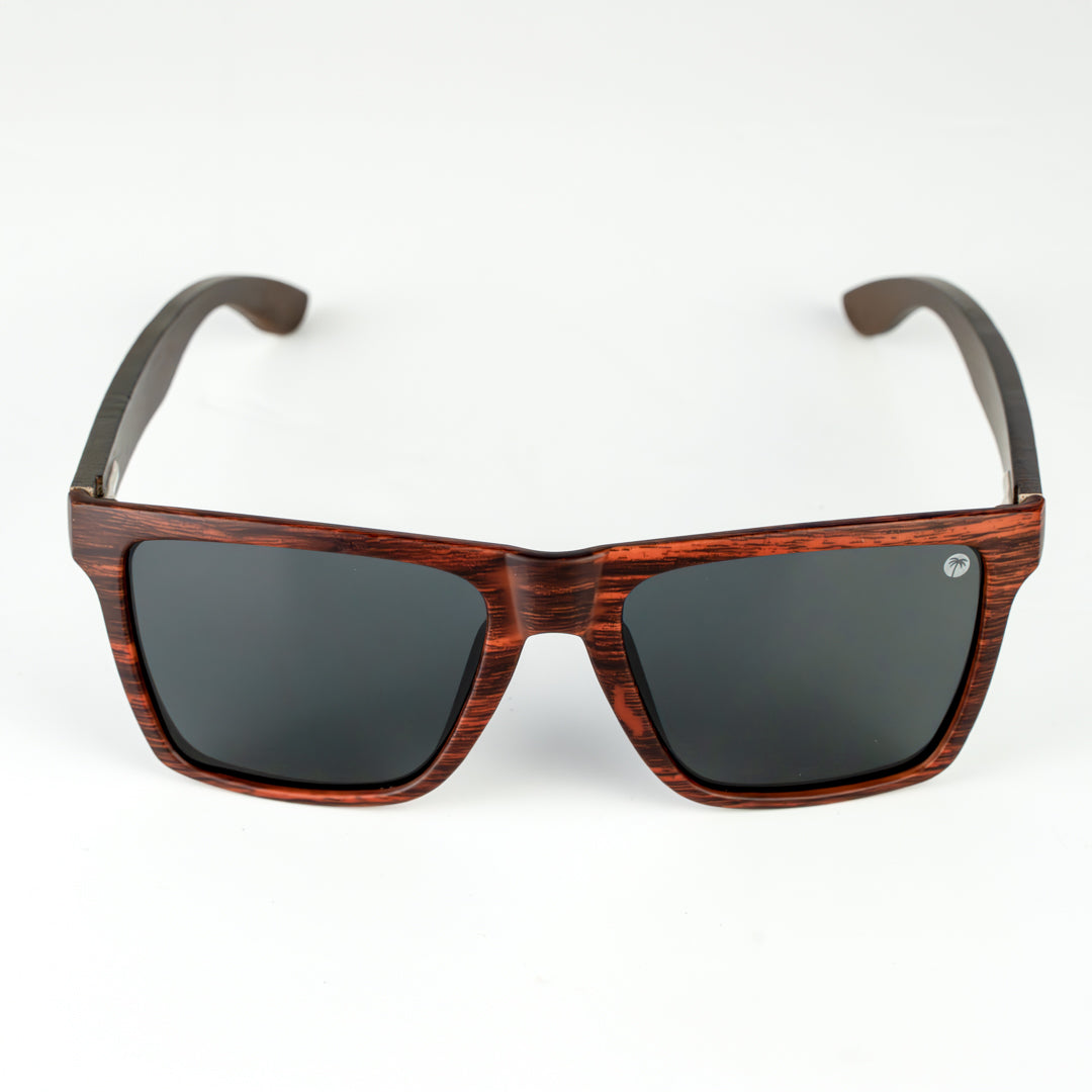 Tortuga - Polarised Wooden Sunglasses (Grey Lens)